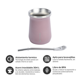 Mate Acero Inoxidable con Bombilla Lhotse Pink