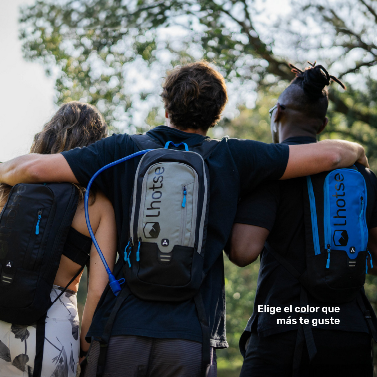 Mochila Outdoor HYDROROAD Azul + Bolsa de Agua Lhotse