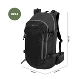 Mochila Deportiva Outdoor Trekking Himalaya 22L Lhotse Black