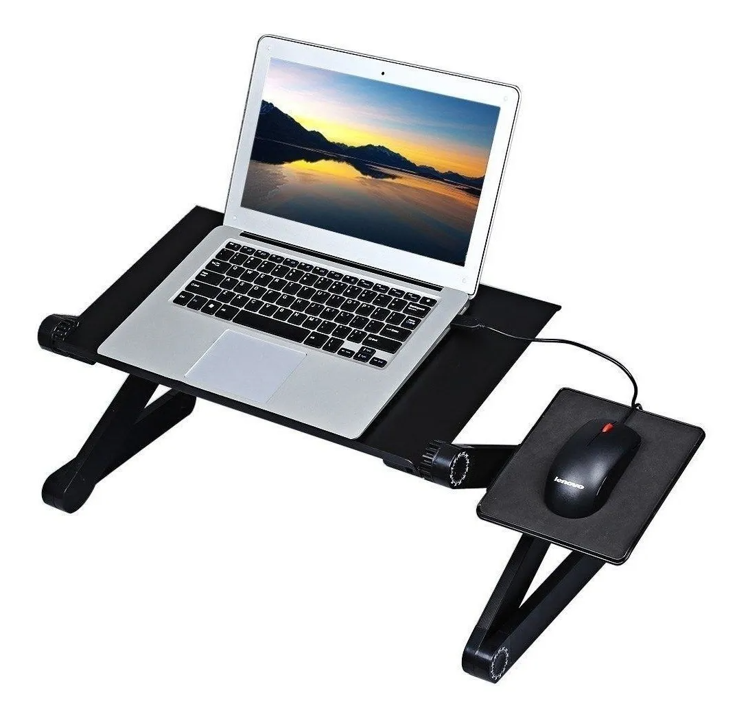 Mesa para Notebook Plegable Multifuncional Negra Uplift