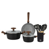 Batería de Cocina Oregon + Set 12 Utensilios Negro Simplit