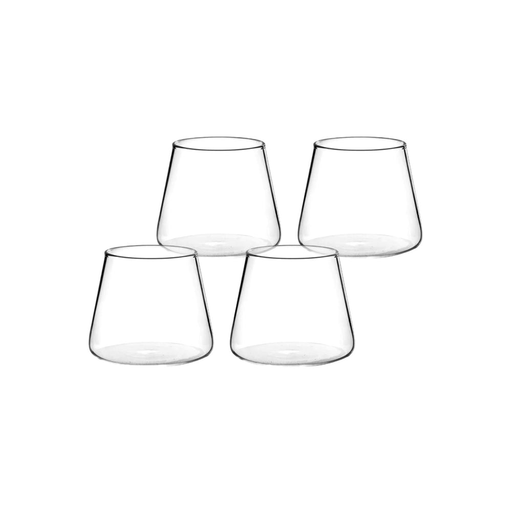 Pack 4 Vasos de Vidrio Estilo Japonés 320 ml Simplit