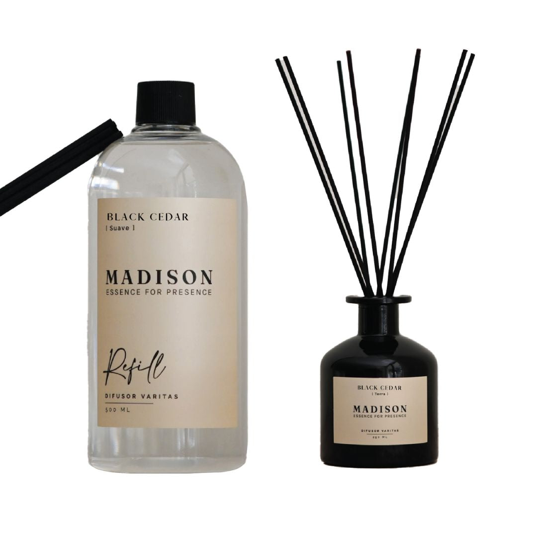 Difusor Negro 250 ml  + Refil 500 Ml Black Cedar Madison