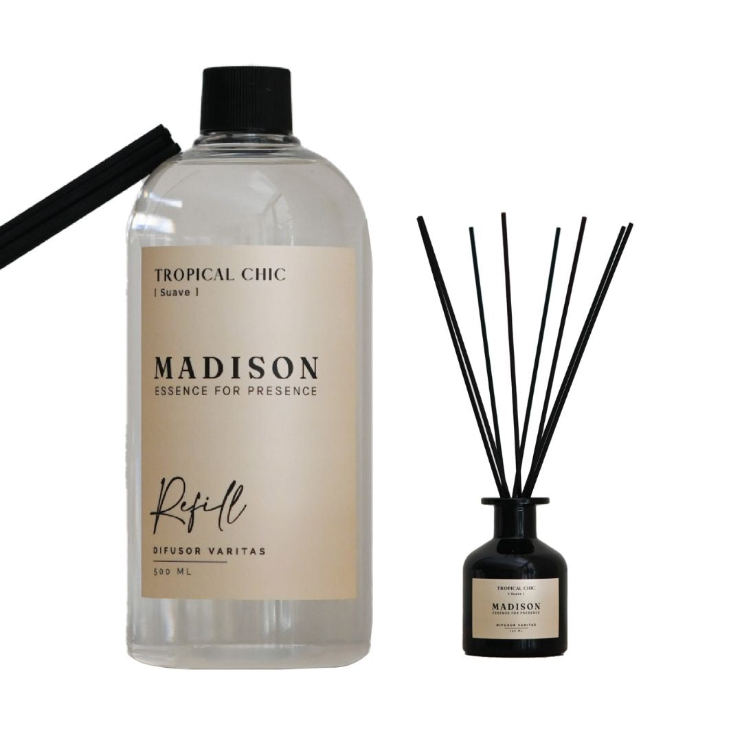 Difusor Negro 150 Ml + Refill 500 Ml Tropical Chic Madison