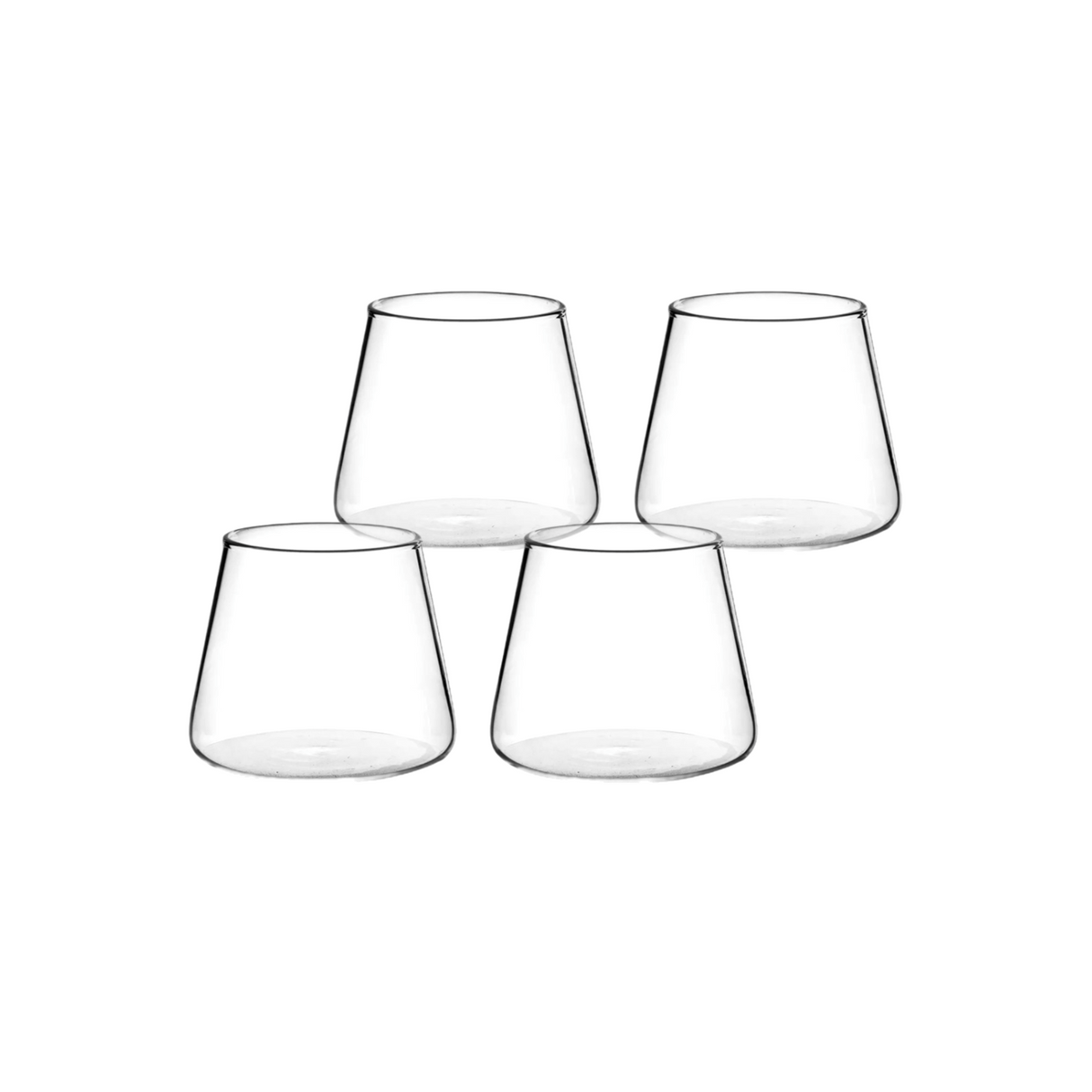 Pack 4 Vasos de Vidrio Estilo Japonés 320 ml Simplit