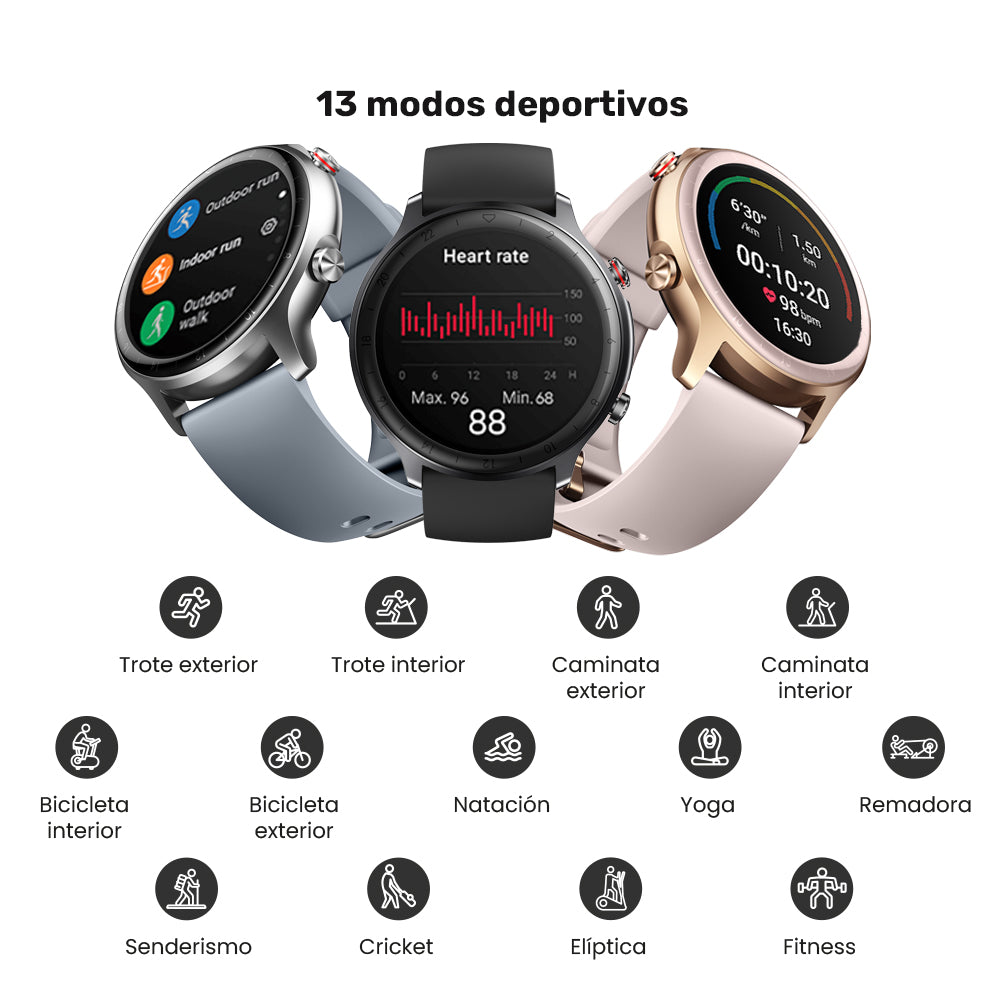 Pack Smartwatch Ultimate GPS 217 46mm Black + Audifono RM12