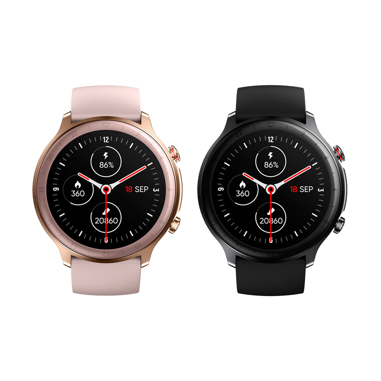 Pack 2 Smartwatch Lhotse Ultimate GPS 217 46mm Black + Pink