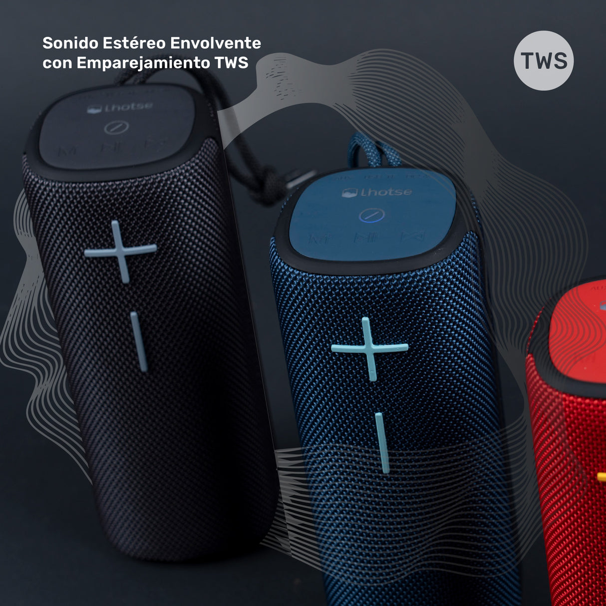 Parlante Portátil Inalámbrico Bluetooth Pulse On Grey