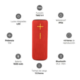 Parlante Portátil Inalámbrico Bluetooth Pulse On Red