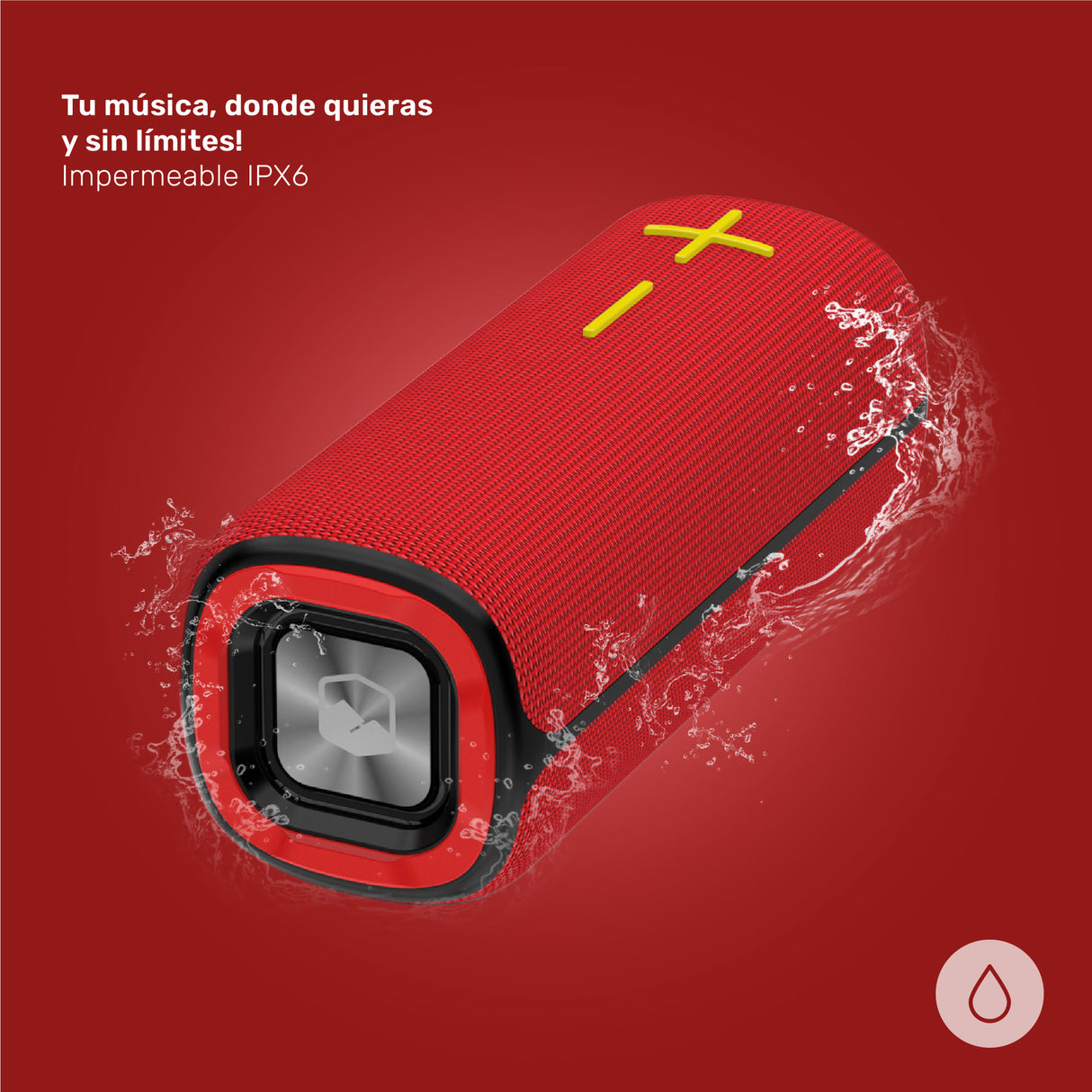 Parlante Portátil Inalámbrico Bluetooth Pulse On Red