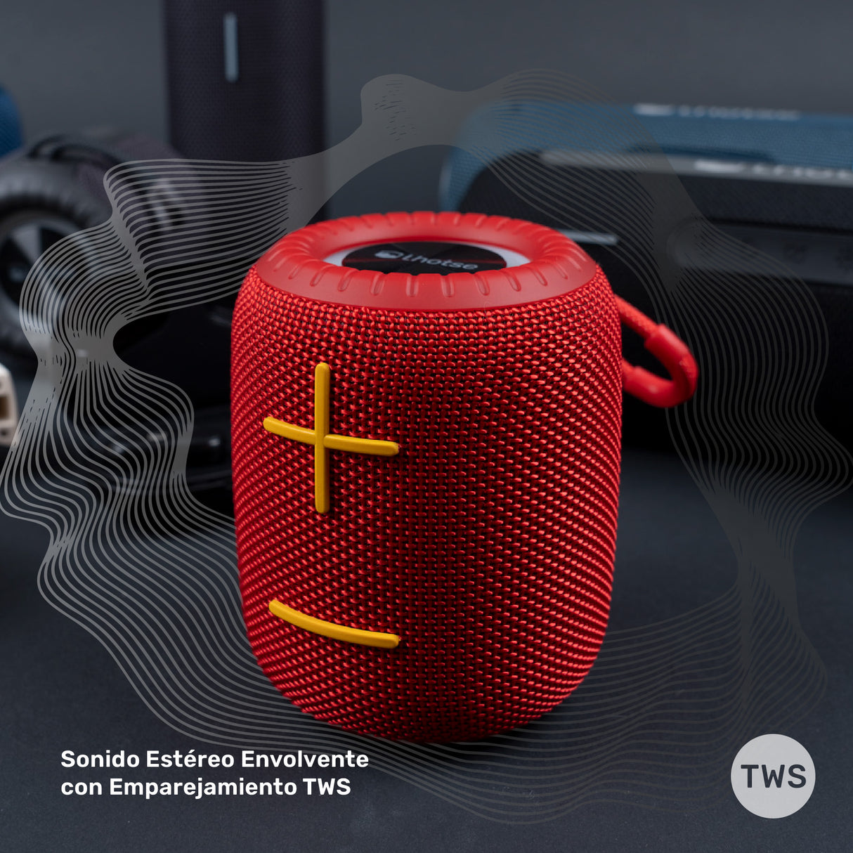 Parlante Portátil Inalámbrico Bluetooth TripGo+ Red