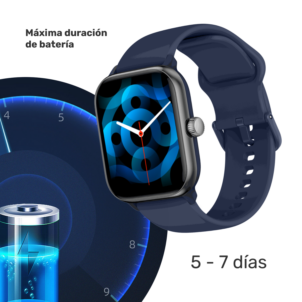 Reloj Smartwatch Music Rhythm X10 Blue 41mm