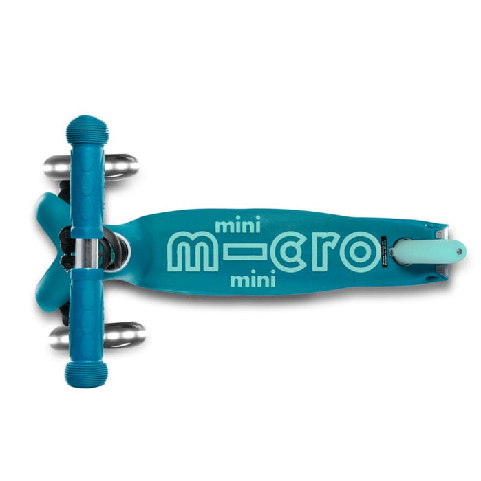 Scooter Mini Micro Niños Deluxe LED Aqua