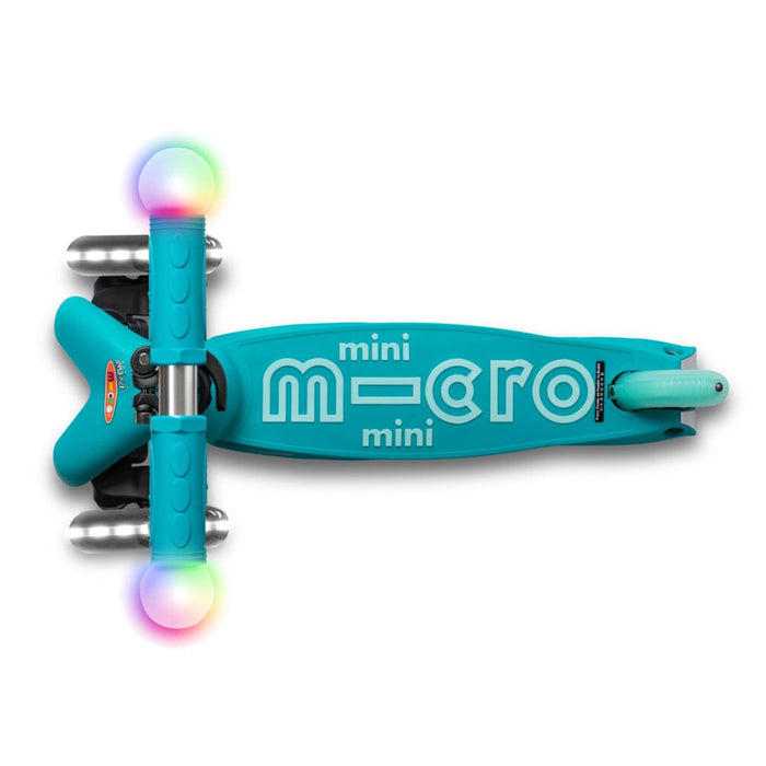 Scooter Mini Micro Niños Deluxe LED Magic Aqua