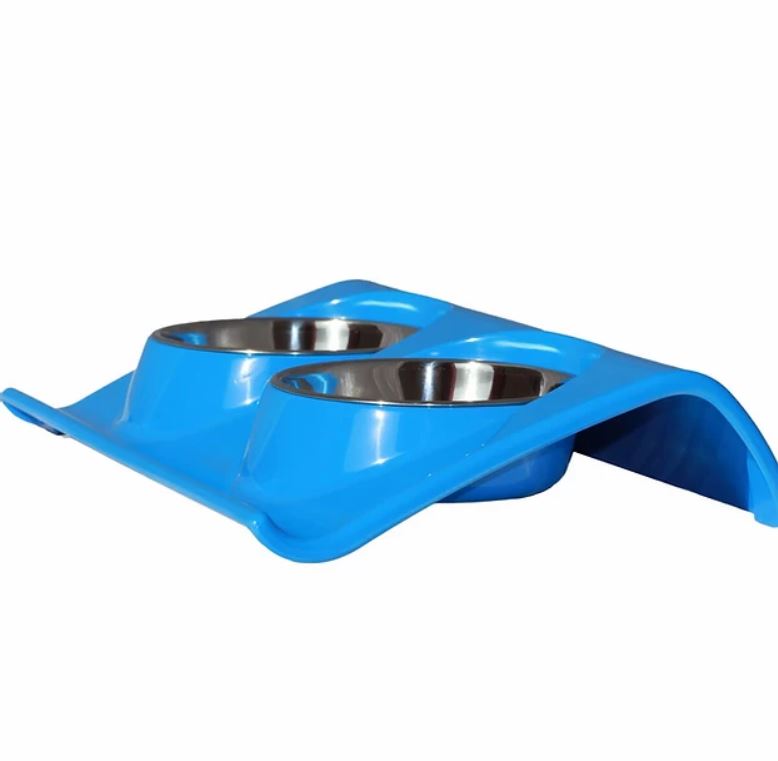 Plato Melamina Z Doble Azul Para Perro S Mascan