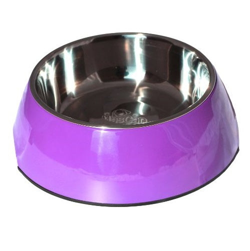 Plato Melamina Sólido Redondo Morado Talla S Perro