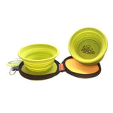 Plato Plegable Silicona Doble Verde Talla M Perro.