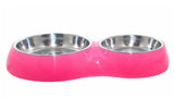 Plato Comida Agua Fucsia Para Perro M Mascan