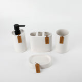 Set Accesorios de Baño 4pcs Ceramica Blanco Simplit