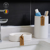 Set Accesorios de Baño 4pcs Ceramica Blanco Simplit