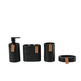 Set Accesorios de Baño 4pcs Ceramica Negro Simplit