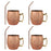 Set 4 Vasos Moscow Mule Mug Cobre + Bombillas Simplit