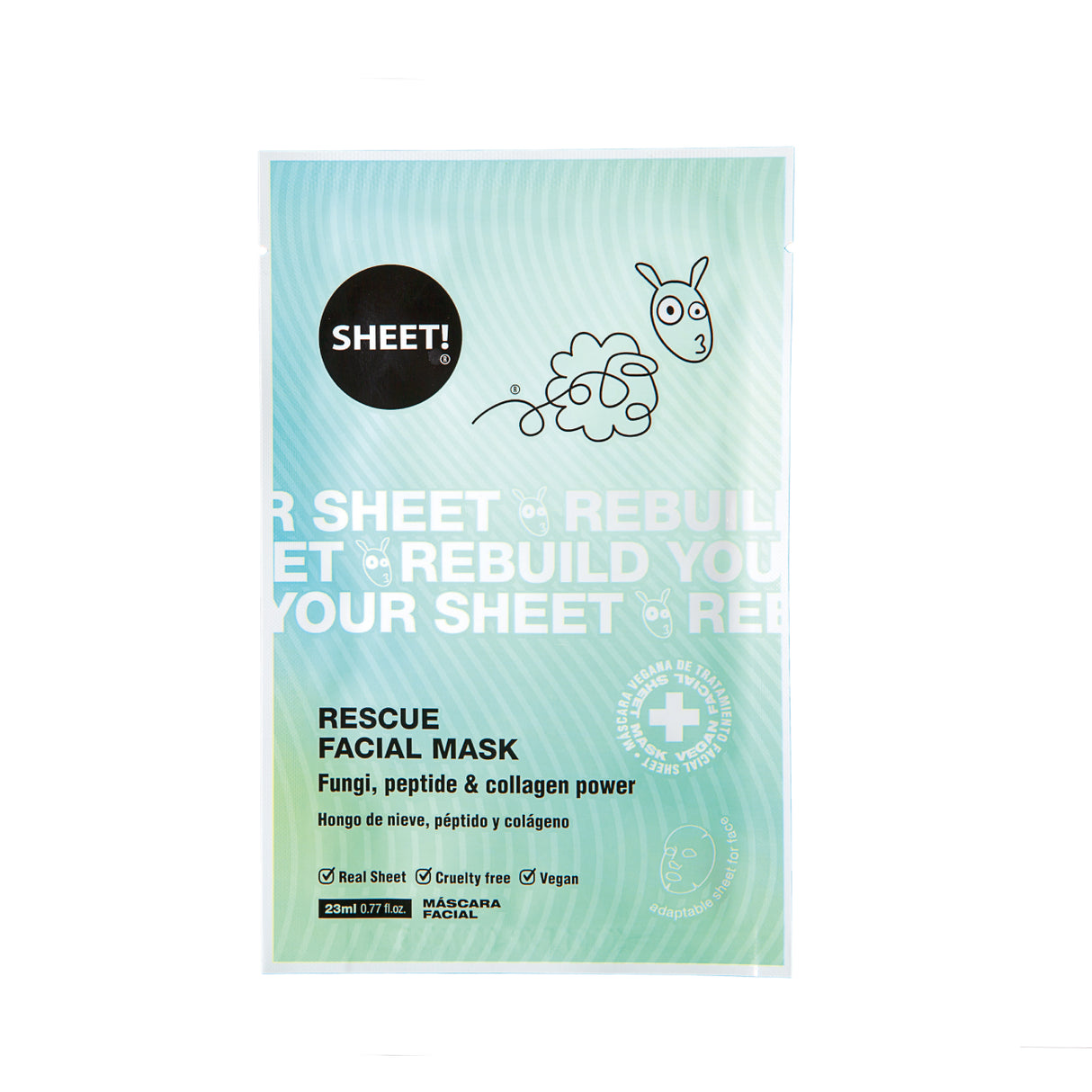 Mascarilla Rescue Sos De Colágeno Vegano De Champiñón Sheet