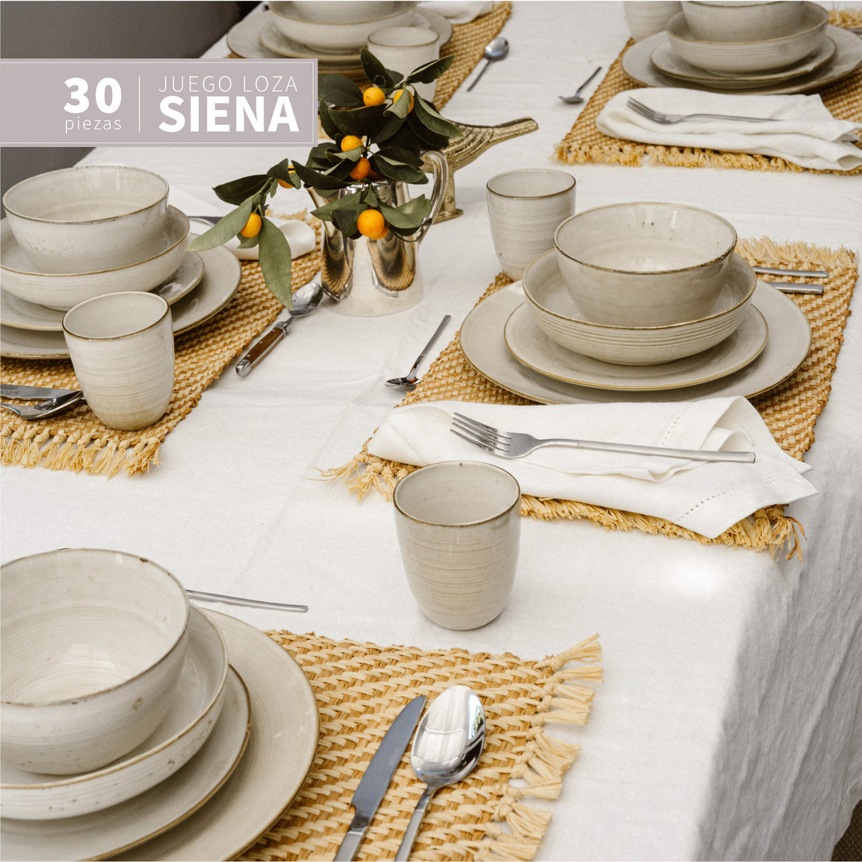 Set 4 Vasos Cerámica 270 ml Siena Simplit