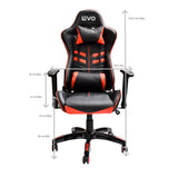 Silla Gamer Escritorio Ergonómica Negra Roja Levo