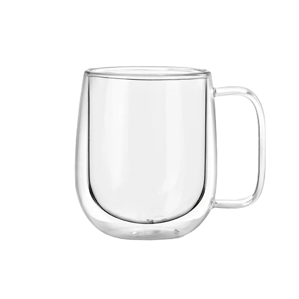 Set 4 Tazas Mug de Vidrio Doble Pared 300 ml Simplit