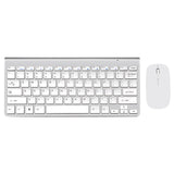 Kit Teclado y Mouse Inalámbrico Blanco Levo