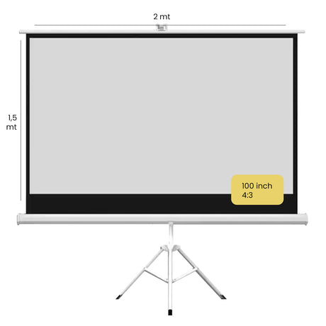 Telón Mural de Proyector Portátil 100 pulgadas Levo