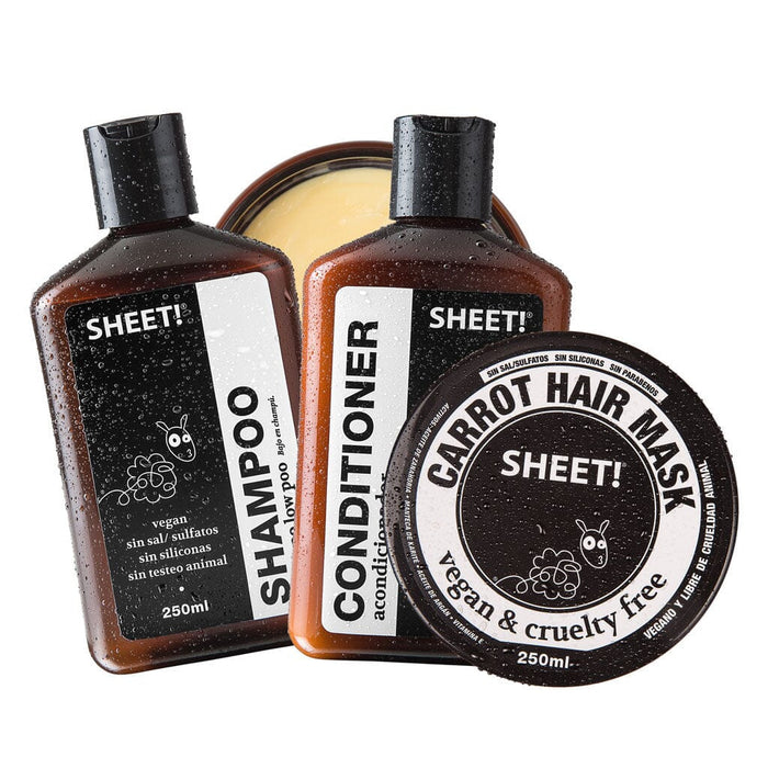 Tratamiento Pelo Caótico Shampoo Acondicionador Crema Sheet