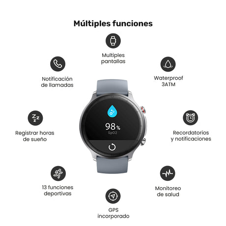 Reloj Smartwatch Lhotse Ultimate GPS 217 46mm Gray