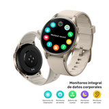 Pack Smartwatch Lhotse Vibe 05 Cream + Audífonos Deportivo