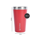 Vaso Térmico Insulado Camping 480ml Red