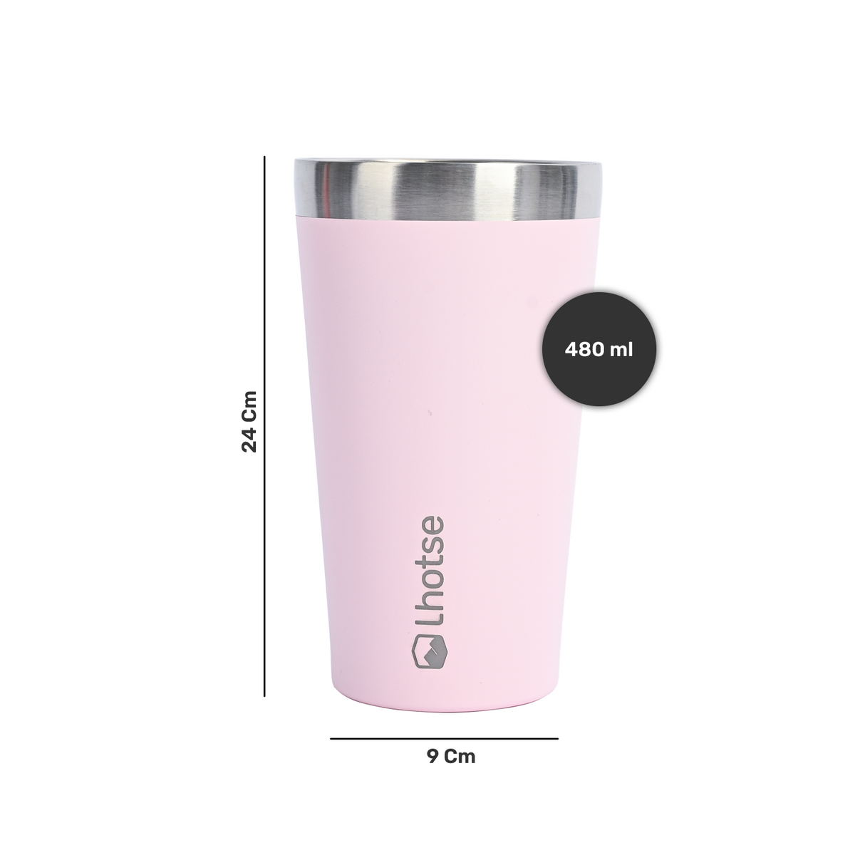 Vaso Térmico Insulado Camping 480ml Pink