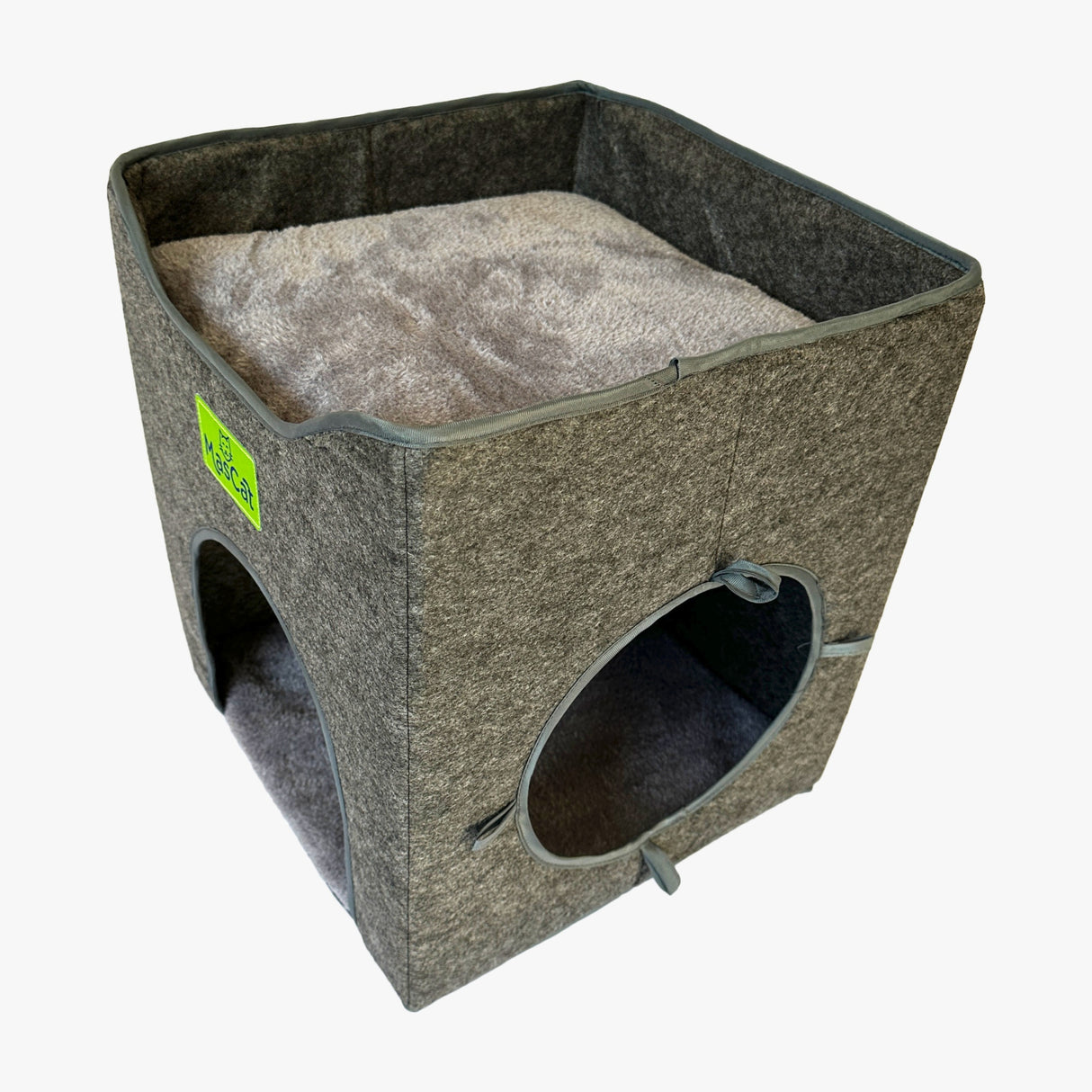 Cubo Tunel para Gatos Gris Mascan