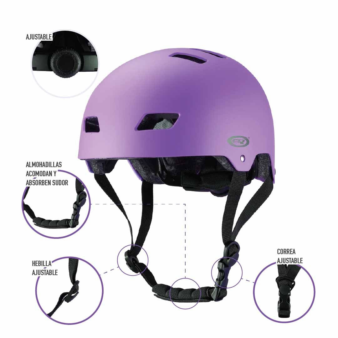 Casco Multisport 099 Morado Talla M Street Runner