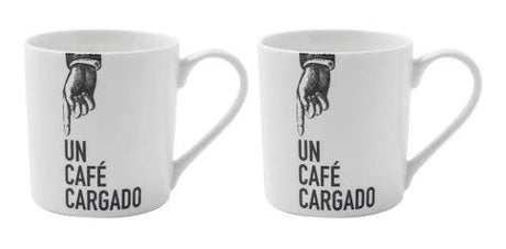 2 Tazas Con Diseño Letras Para Café Y Té-Melollevo